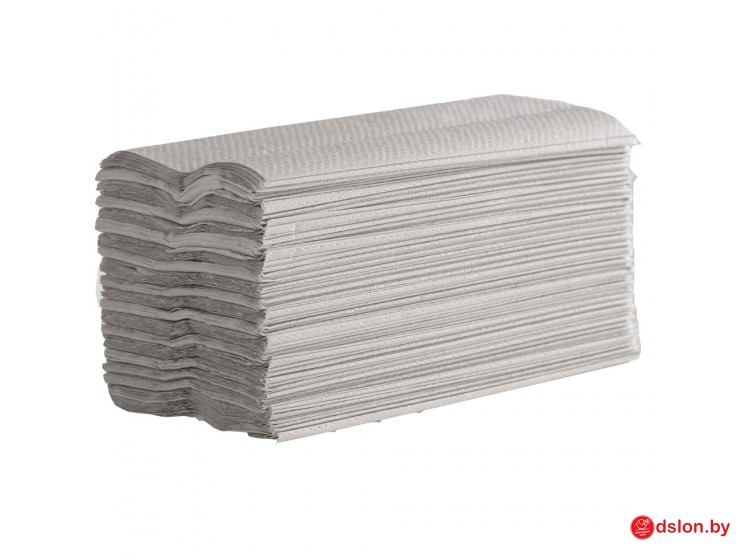 Полотенца бумажные Vсложения влагопрочные 225*220мм, из вторичного сырья, плотность 30гр, 200 листов в упак.